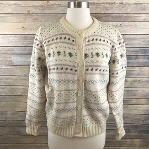 Vintage Maban of Scotland Ivory Wool Sweater